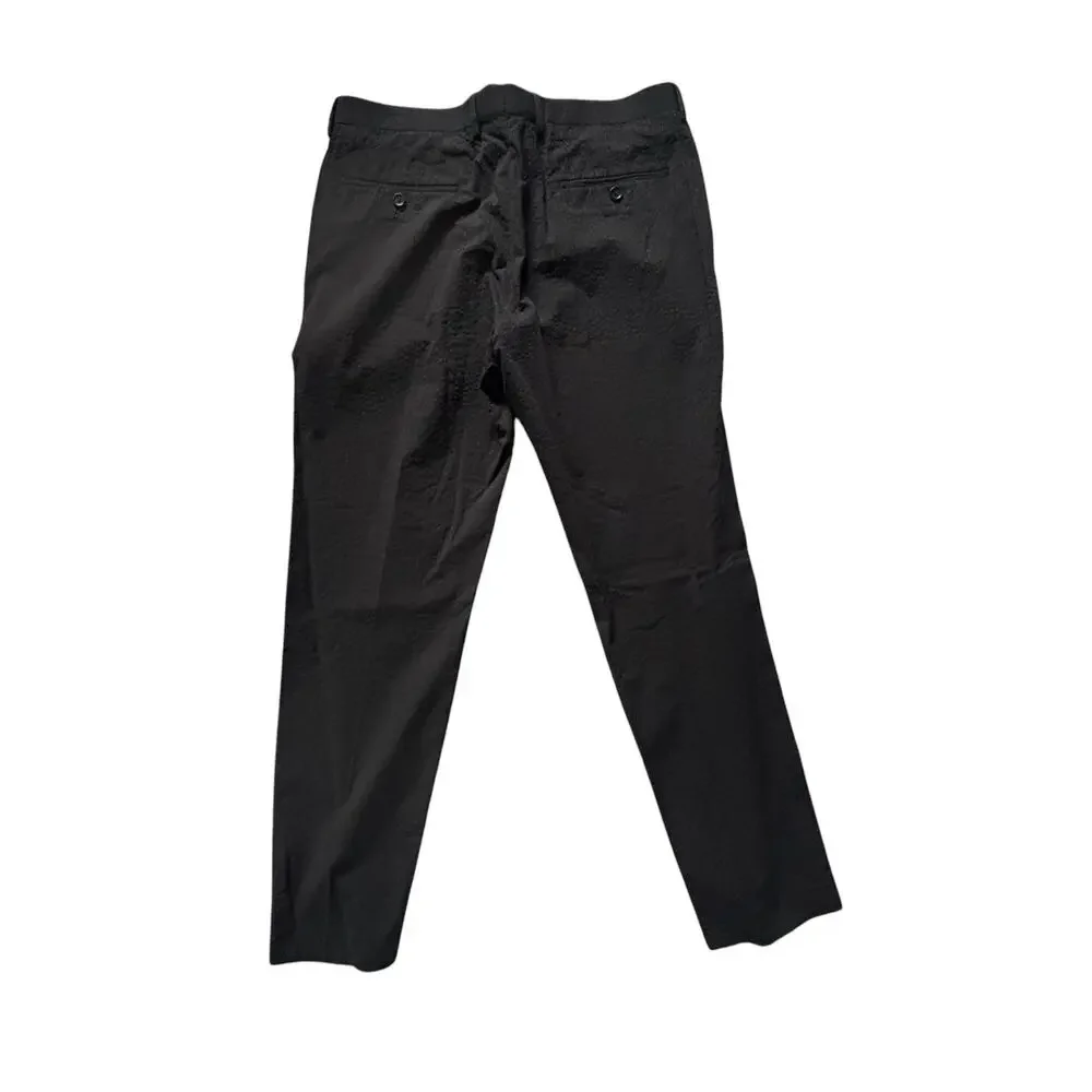 NWT J CREW LUDLOW BLACK SEERSUCKER SUIT SIZE 40